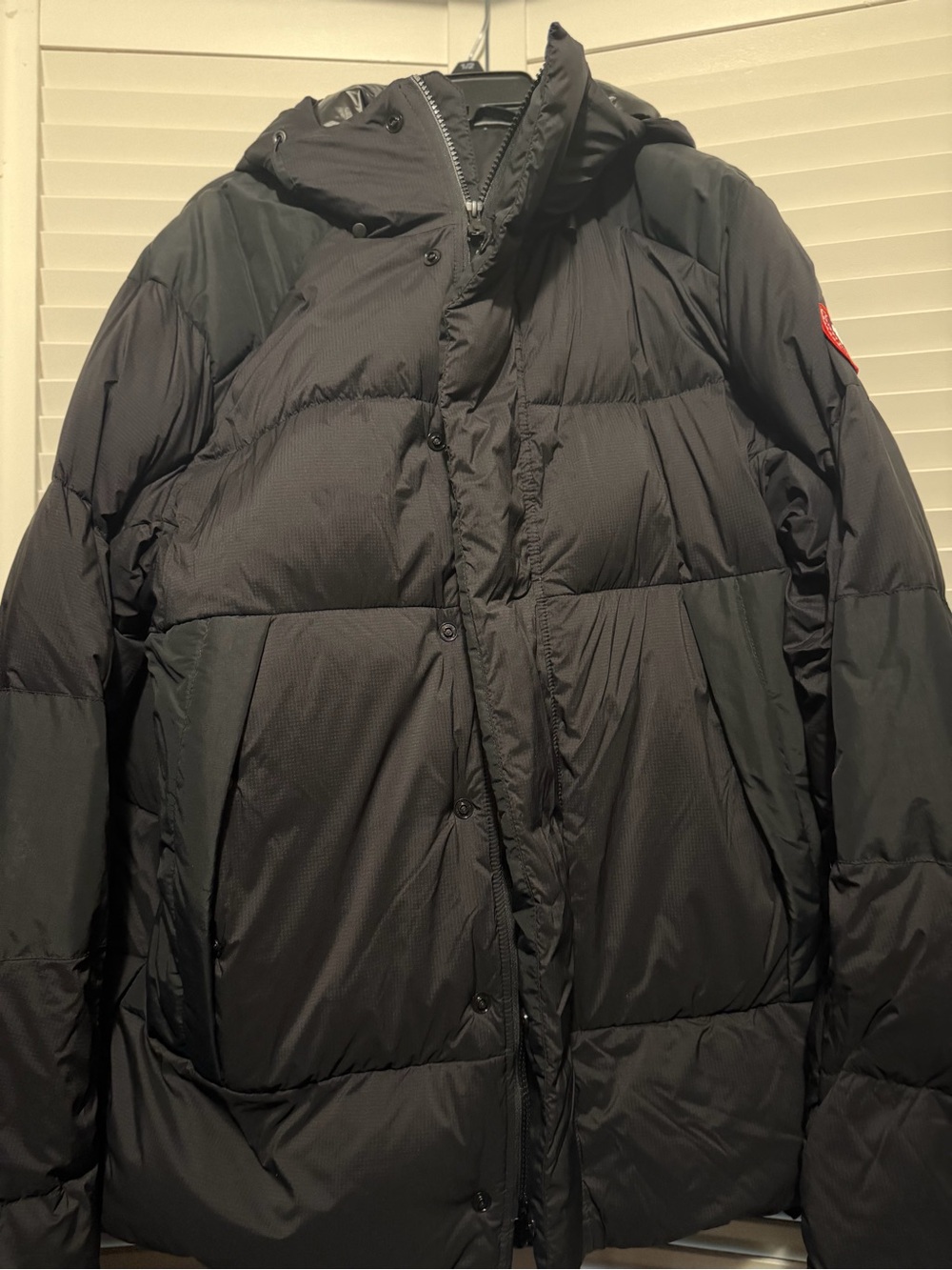 Canada Goose Men's Black Hooded Puffer Coat